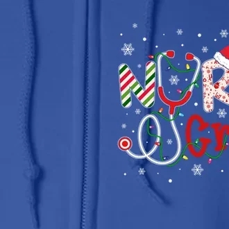 Nurse Christmas Nurse Crew Funny Nursing Christmas Pattern Gift Full Zip Hoodie