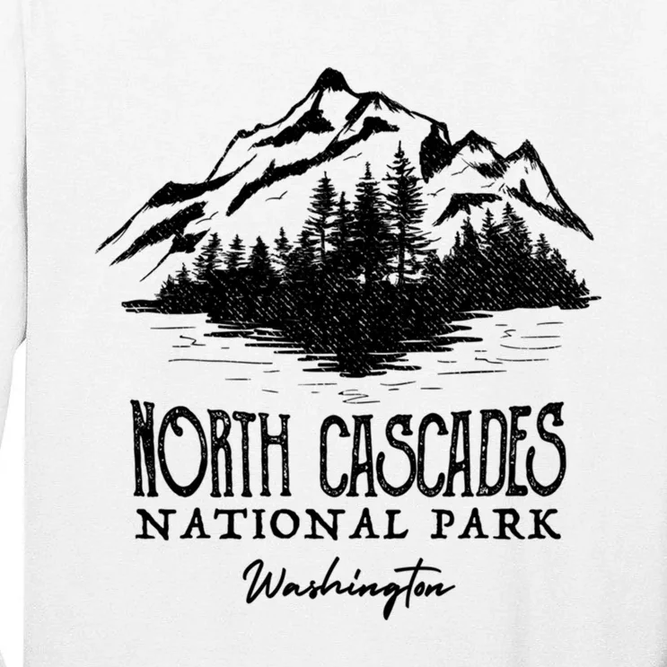 North Cascades National Park Mountain Washington Cool Gift Tall Long Sleeve T-Shirt