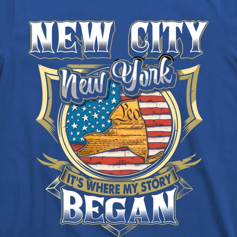 New City New York Usa Flag 4th Of July Gift T-Shirt