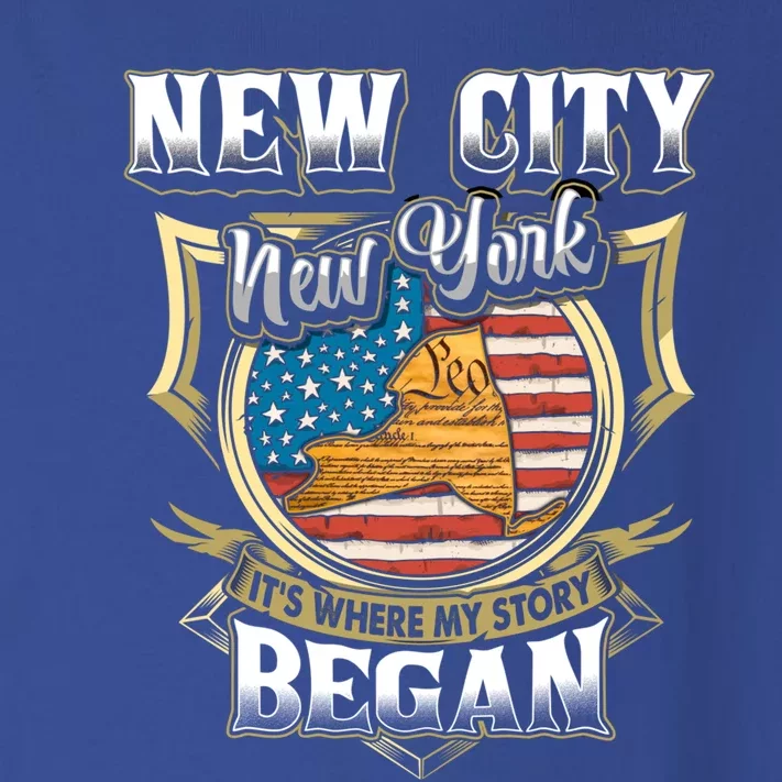 New City New York Usa Flag 4th Of July Gift Toddler Long Sleeve Shirt