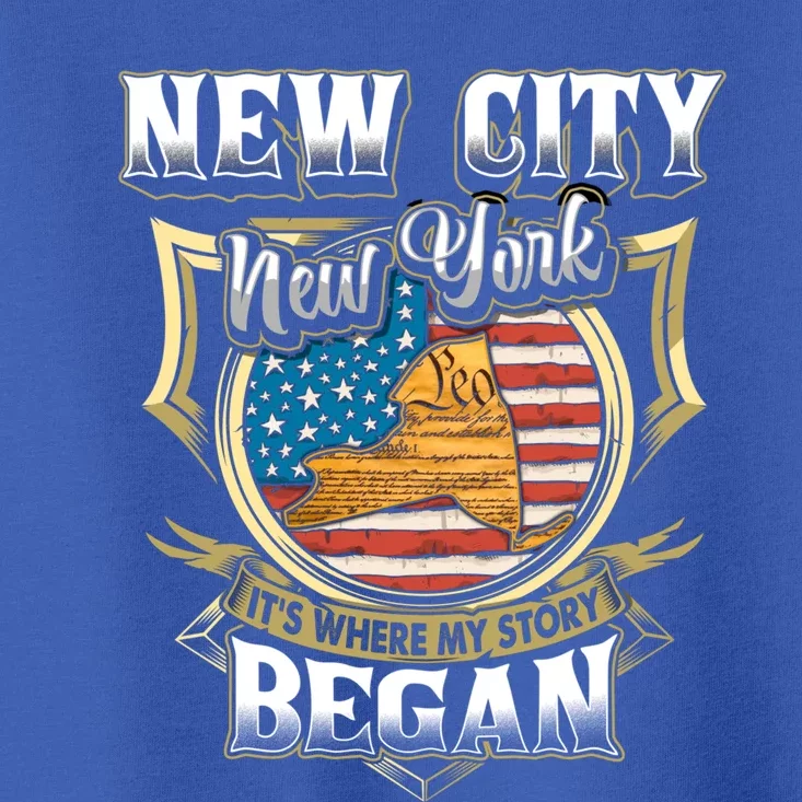 New City New York Usa Flag 4th Of July Gift Toddler T-Shirt