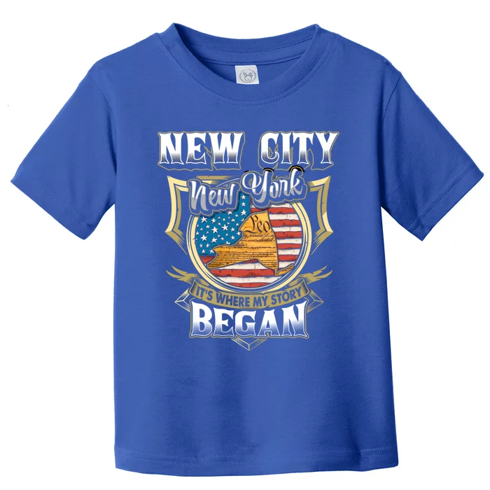 New City New York Usa Flag 4th Of July Gift Toddler T-Shirt