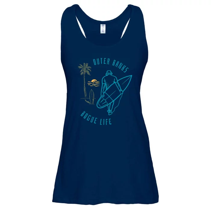 North Carolina NC Beach Bogue Life Ladies Essential Flowy Tank