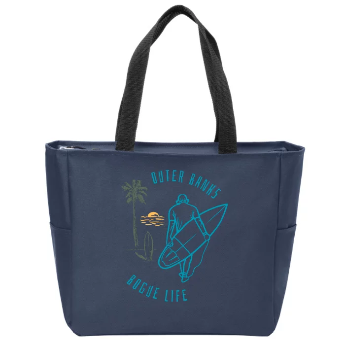 North Carolina NC Beach Bogue Life Zip Tote Bag