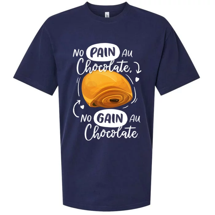 No Chocolate No Gain Gift Sueded Cloud Jersey T-Shirt