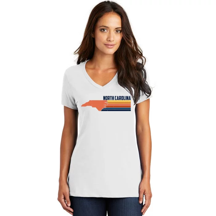 Retro Vintage North Carolina Women's V-Neck T-Shirt