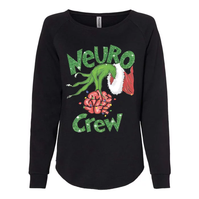 Neuro Crew Nurse Christmas Womens California Wash Sweatshirt