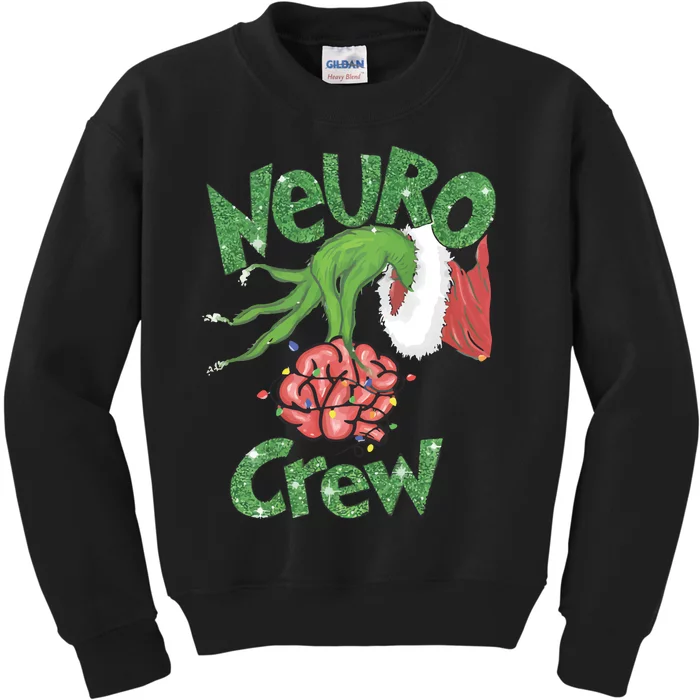 Neuro Crew Nurse Christmas Kids Sweatshirt