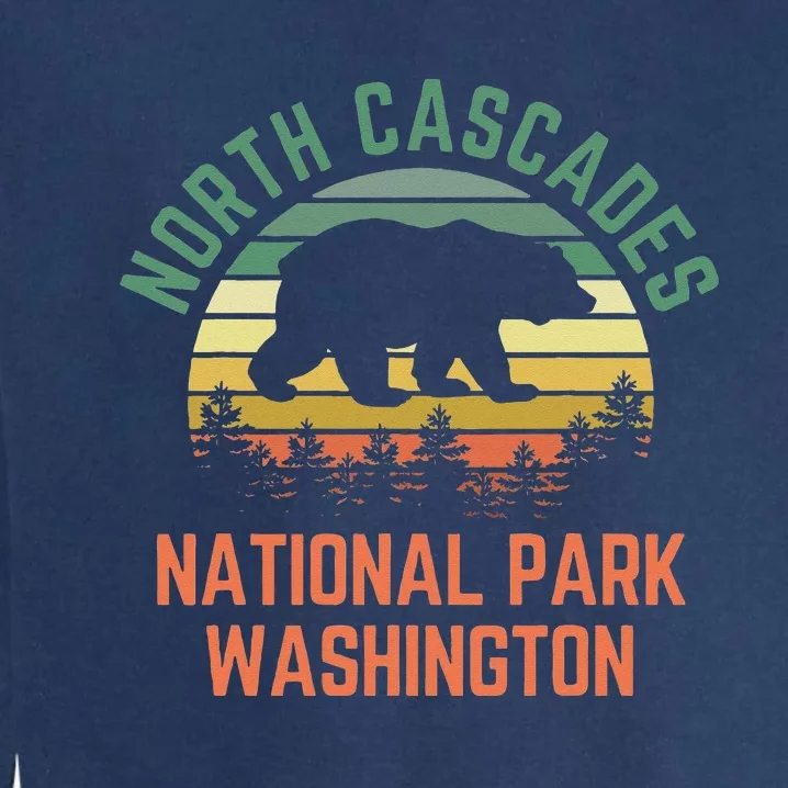 North Cascades National Park Washington Bear Hiking Retro Garment-Dyed Sweatshirt