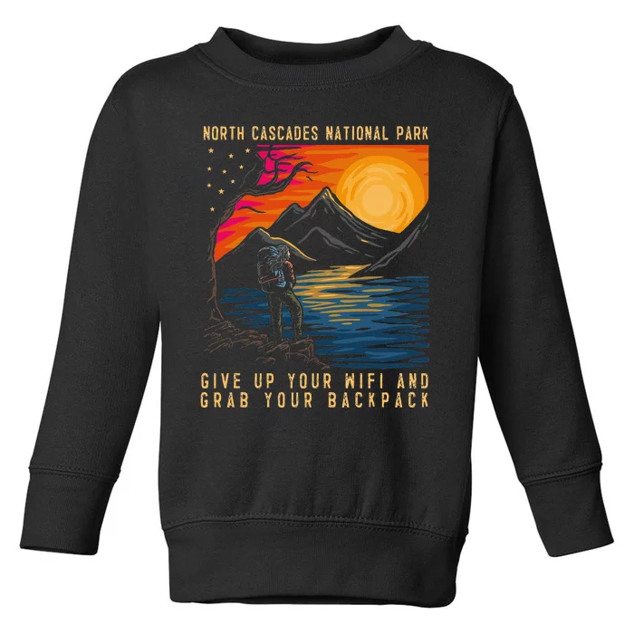 North Cascades National Park Hiker Men & Women Hiking Toddler Sweatshirt