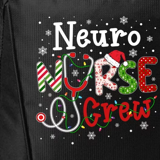 Neuro Christmas Nurse Crew Funny Nursing Christmas Pattern Cute Gift City Backpack