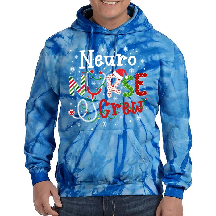 Neuro Christmas Nurse Crew Funny Nursing Christmas Pattern Cute Gift Tie Dye Hoodie