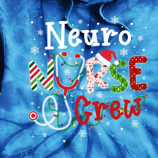 Neuro Christmas Nurse Crew Funny Nursing Christmas Pattern Cute Gift Tie Dye Hoodie