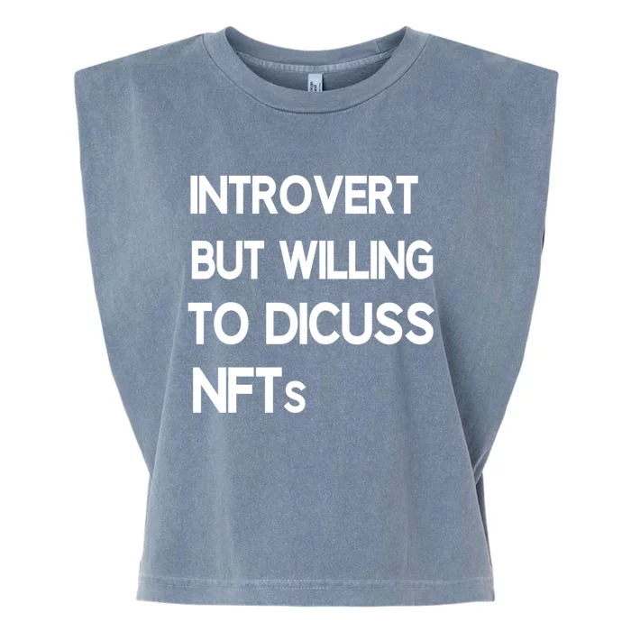 Nft Crypto Non Fungible Token Art Collectibles Introvert Meaningful Gift Garment-Dyed Women's Muscle Tee