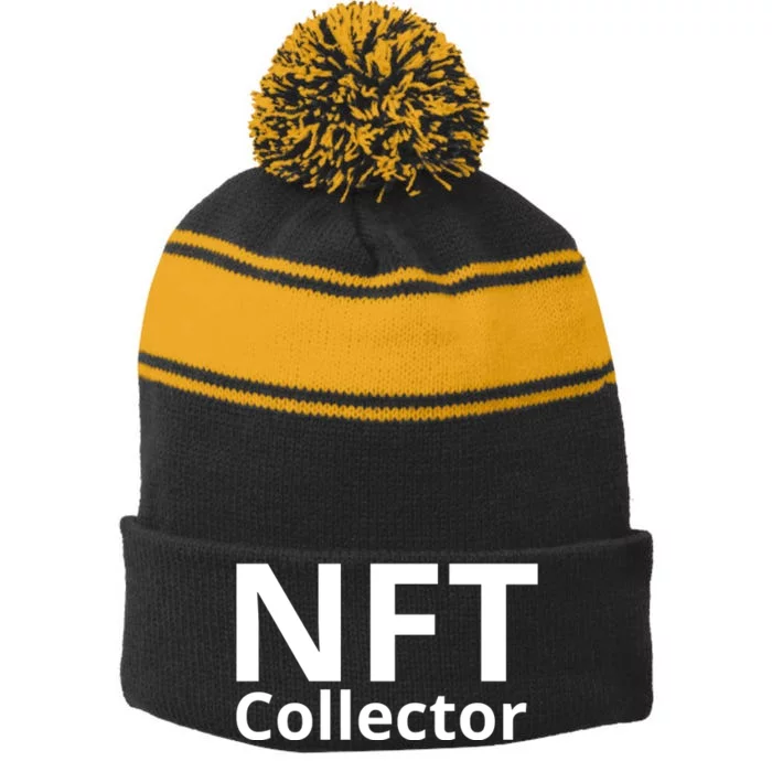 NFT Collector Stripe Pom Pom Beanie