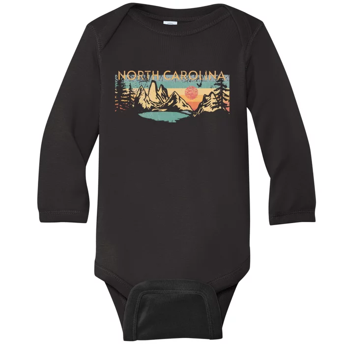 North Carolina Baby Long Sleeve Bodysuit