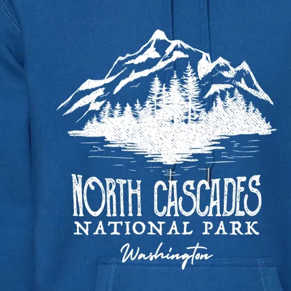 North Cascades National Park Mountain Design Cute Gift Premium Hoodie