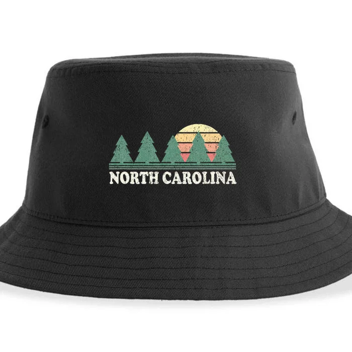 North Carolina Nc Vintage 70s Retro Sustainable Bucket Hat