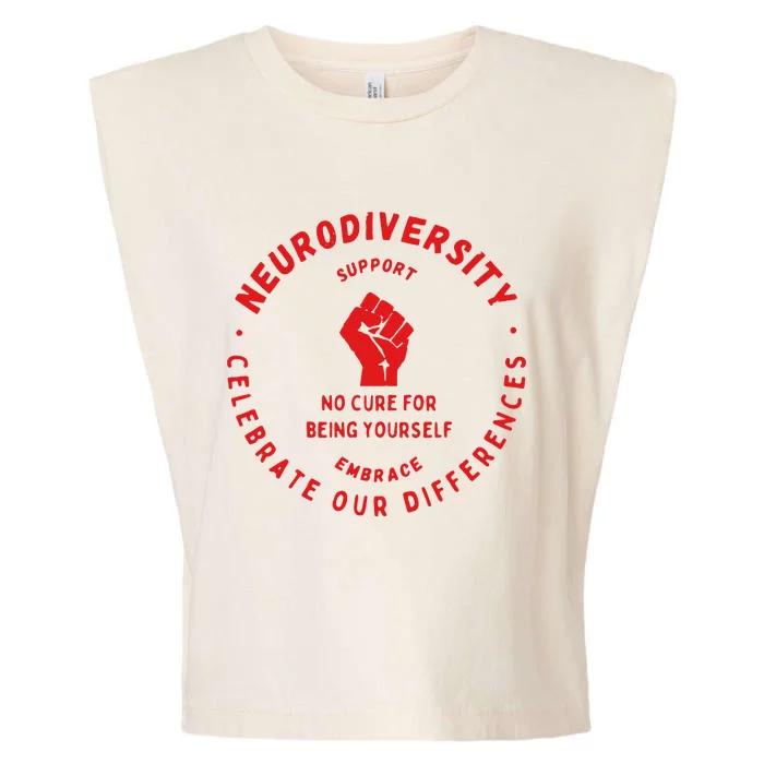 Neurodiversity Celebrate Our Differences Embrace Support Garment-Dyed Women's Muscle Tee