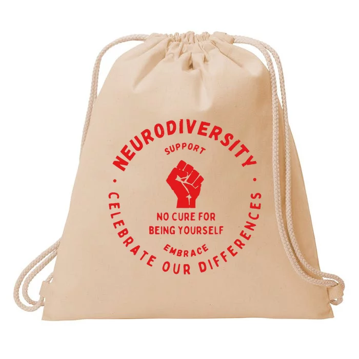 Neurodiversity Celebrate Our Differences Embrace Support Drawstring Bag