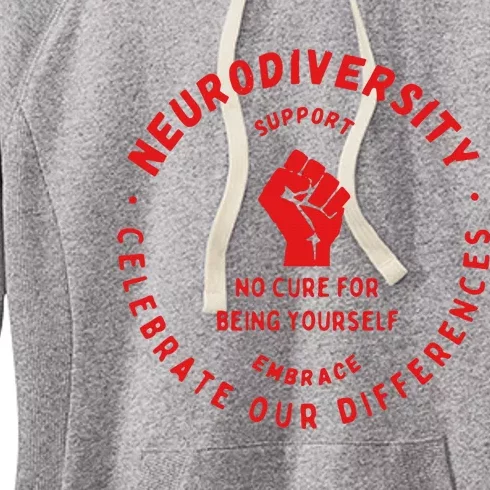 Neurodiversity Celebrate Our Differences Embrace Support Women's Fleece Hoodie