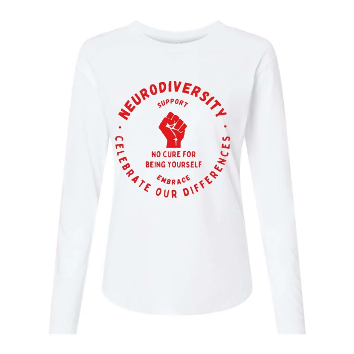 Neurodiversity Celebrate Our Differences Embrace Support Womens Cotton Relaxed Long Sleeve T-Shirt