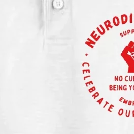 Neurodiversity Celebrate Our Differences Embrace Support Dry Zone Grid Performance Polo