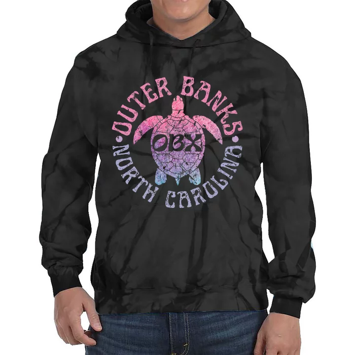 North Carolina Obx Sea Turtle Beach Tie Dye Hoodie