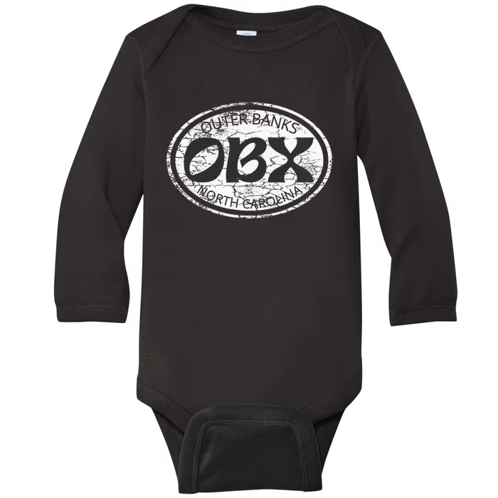 North Carolina Obx Beach Summer Travel Baby Long Sleeve Bodysuit