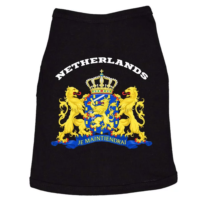 Netherlands Coat Of Arms Flag Souvenir Amsterdam Doggie Tank