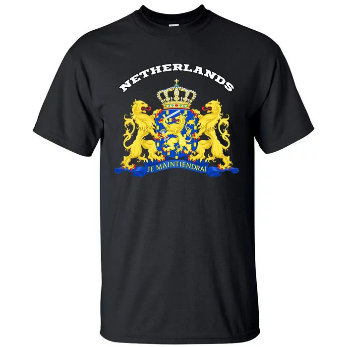 Netherlands Coat Of Arms Flag Souvenir Amsterdam Tall T-Shirt