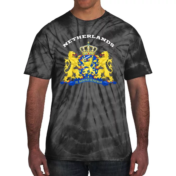 Netherlands Coat Of Arms Flag Souvenir Amsterdam Tie-Dye T-Shirt