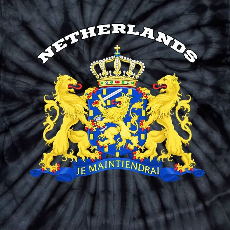 Netherlands Coat Of Arms Flag Souvenir Amsterdam Tie-Dye T-Shirt