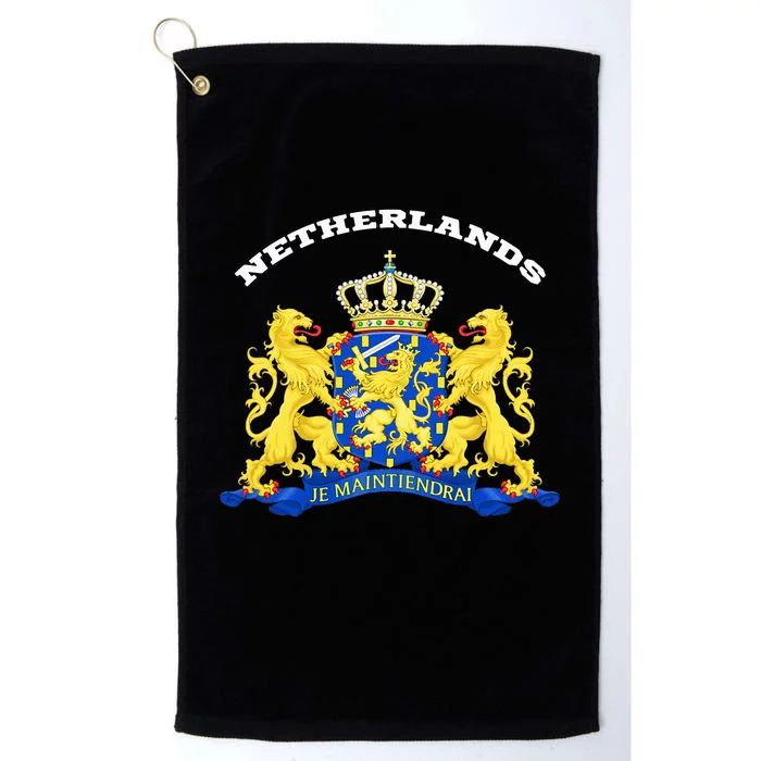 Netherlands Coat Of Arms Flag Souvenir Amsterdam Platinum Collection Golf Towel