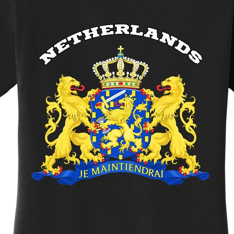 Netherlands Coat Of Arms Flag Souvenir Amsterdam Women's T-Shirt