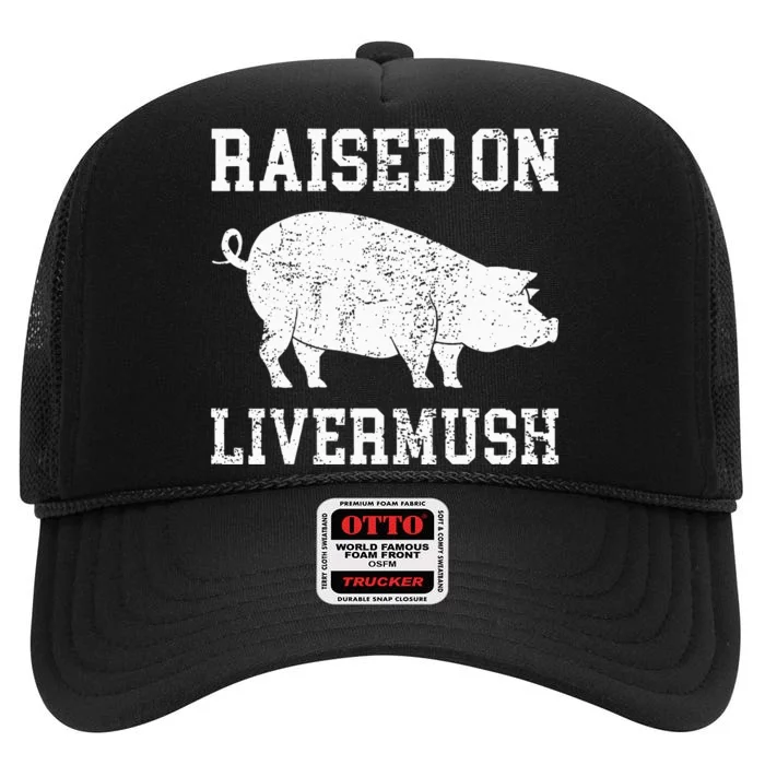 North Carolina Pride Raised On Livermush High Crown Mesh Trucker Hat