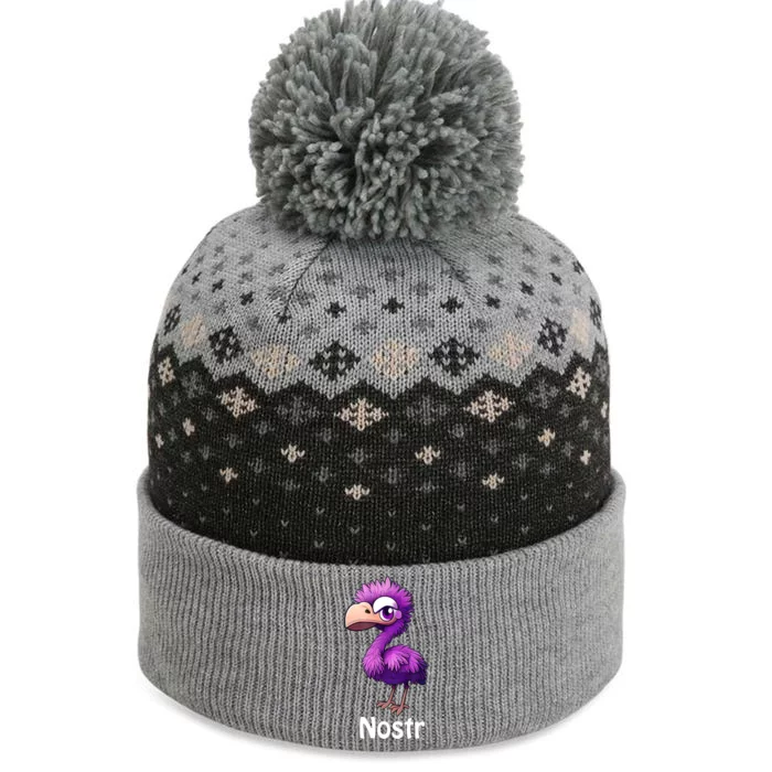 Nostr Cool Purple Ostrich The Baniff Cuffed Pom Beanie