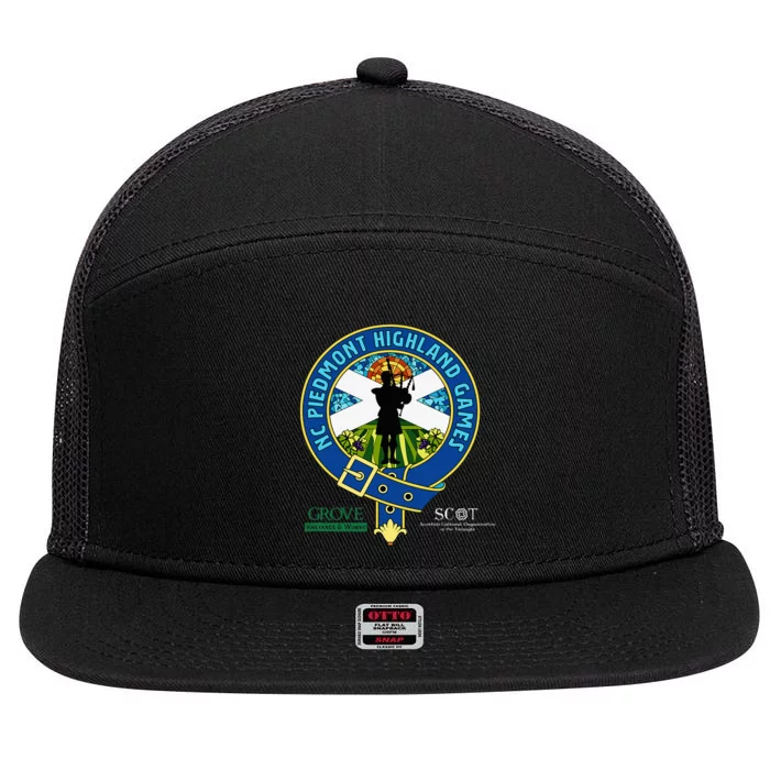 North Carolina Piedmont Highland Games Piper Edition 7 Panel Mesh Trucker Snapback Hat