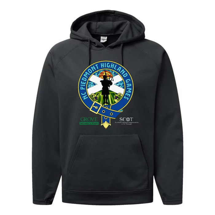 North Carolina Piedmont Highland Games Piper Edition Performance Fleece Hoodie