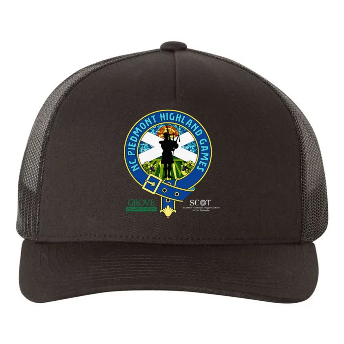 North Carolina Piedmont Highland Games Piper Edition Yupoong Adult 5-Panel Trucker Hat