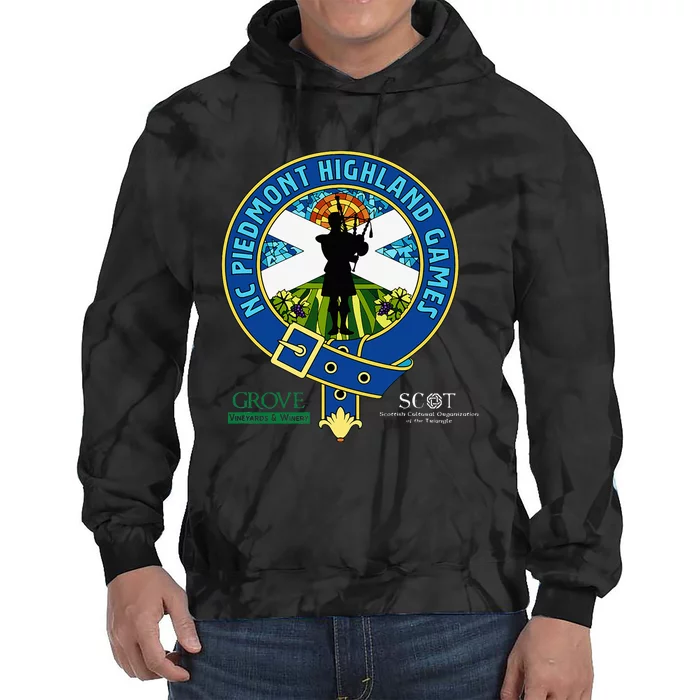 North Carolina Piedmont Highland Games Piper Edition Tie Dye Hoodie