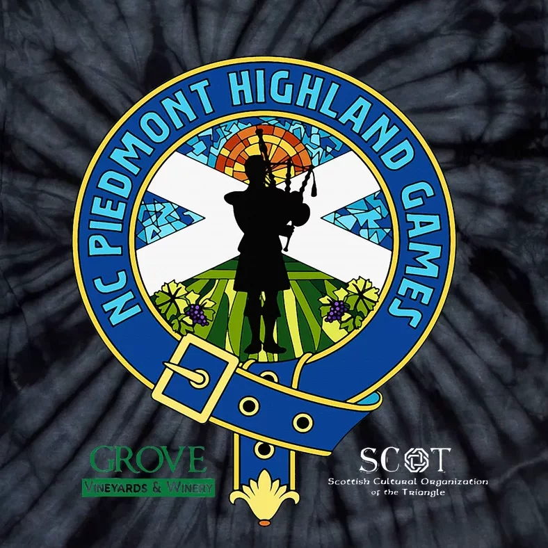 North Carolina Piedmont Highland Games Piper Edition Tie-Dye T-Shirt