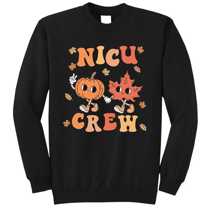 Nicu Crew Pumpkin Leaf Fall Nicu Nurse Halloween Sweatshirt