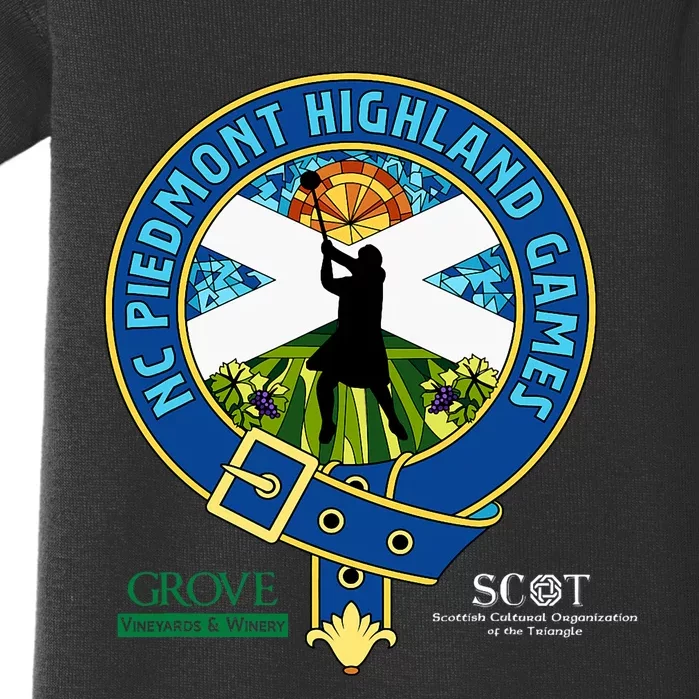 North Carolina Piedmont Highland Games Athlete Edition Baby Bodysuit