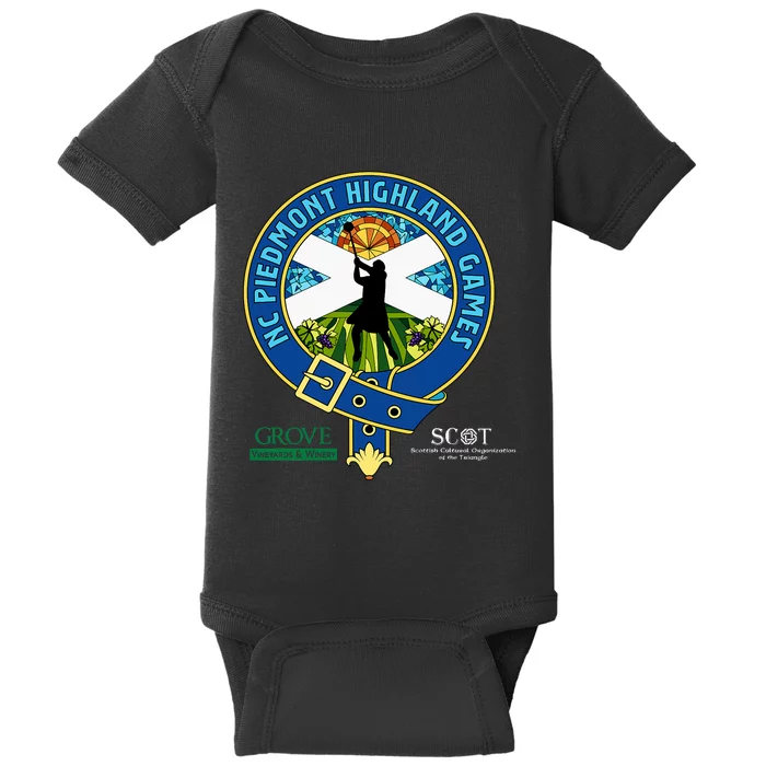 North Carolina Piedmont Highland Games Athlete Edition Baby Bodysuit