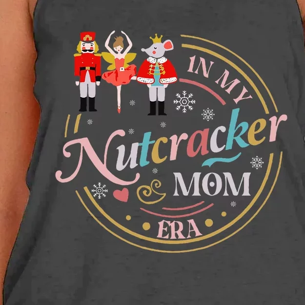 Nutcracker Christmas Quote In My Nutcracker Mom Era Women's Knotted Racerback Tank