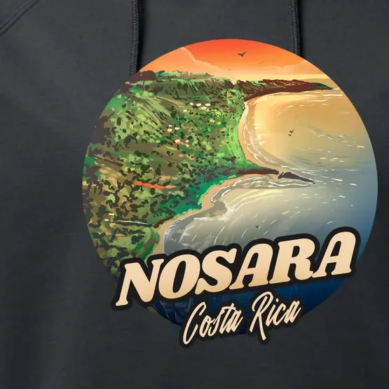 Nosara Costa Rica Touristic Performance Fleece Hoodie