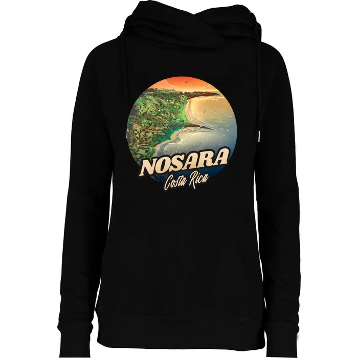 Nosara Costa Rica Touristic Womens Funnel Neck Pullover Hood