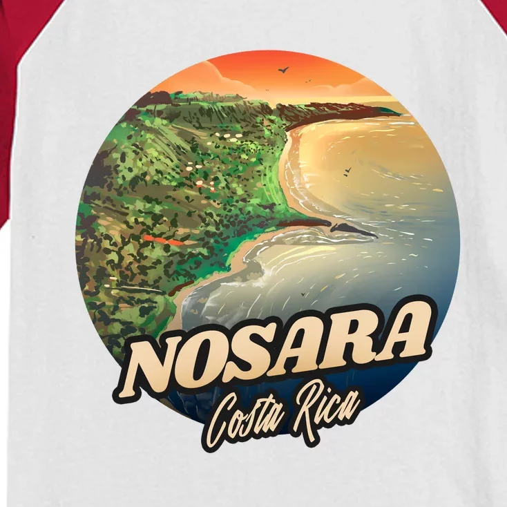 Nosara Costa Rica Touristic Kids Colorblock Raglan Jersey