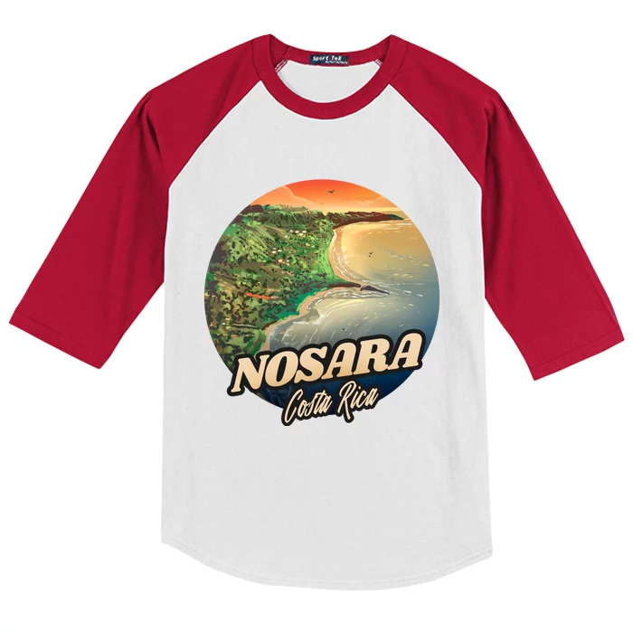 Nosara Costa Rica Touristic Kids Colorblock Raglan Jersey